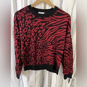 Bar III animal print sweater size medium